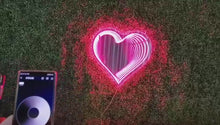 Load and play video in Gallery viewer, Mirror Heart Neon Sign
